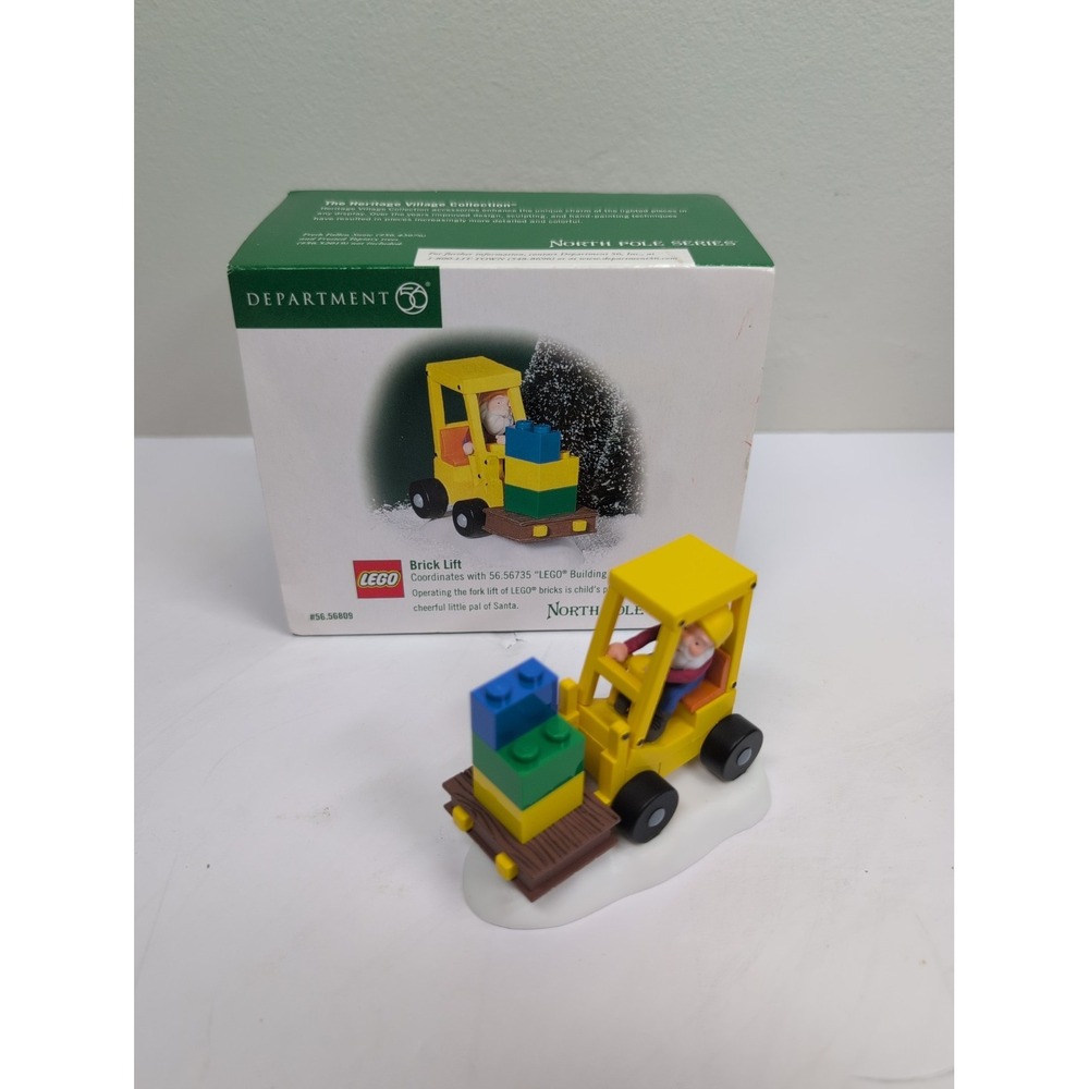 Retired Department 56 North Pole Series 2001 Lego Brick Lift